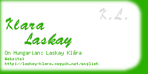 klara laskay business card